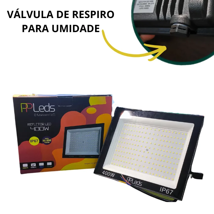 Refletor de Led 400W, 6000K IP67